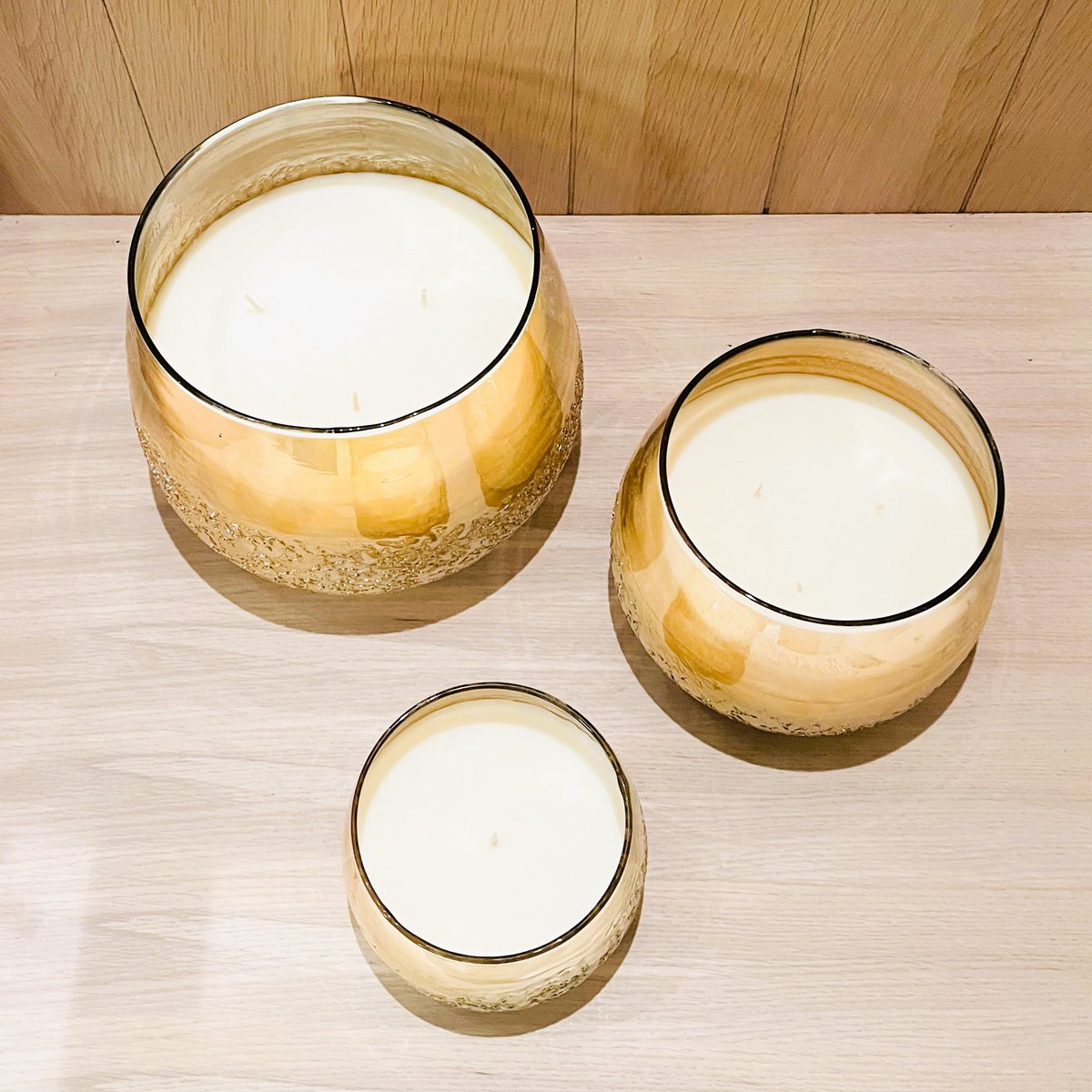 Crushed Stone Candles Champaign