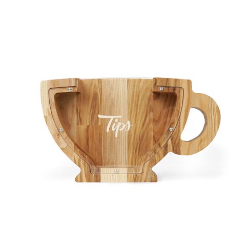 Houten spaarpot, Fooiendoos