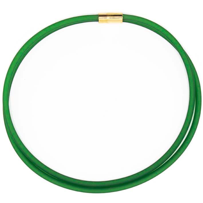 Cadena de goma, verde botella, 2 hilos