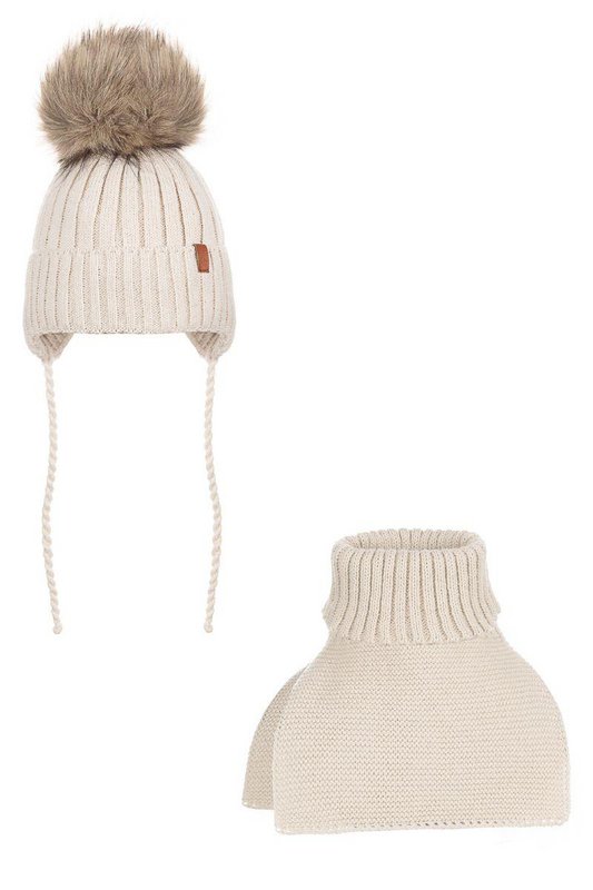 Bonnet col roulé AURELIO pour tout-petit - BEIGE