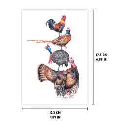 Poultry Christmas Card, Greeting Card, Holiday Card 12,3 x 17,5 cm