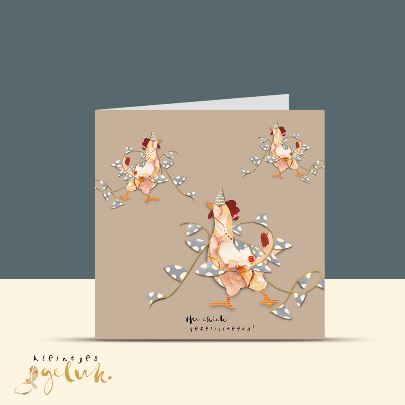 Congratulations chick! greeting card double