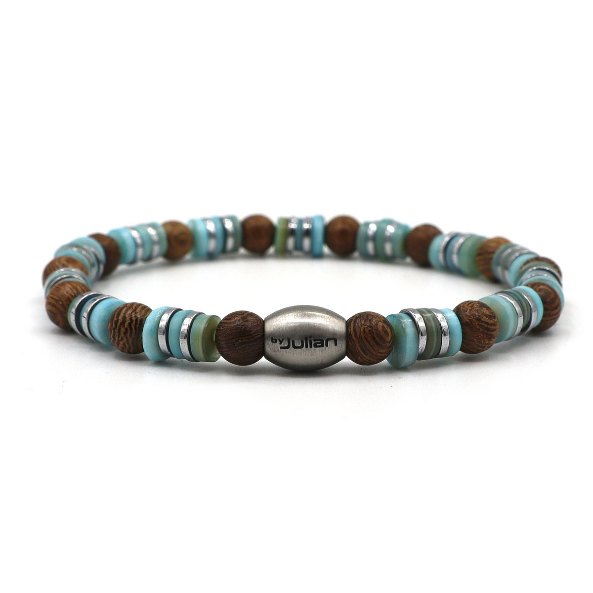 Enam Tiga turquoise (zilver of goud)