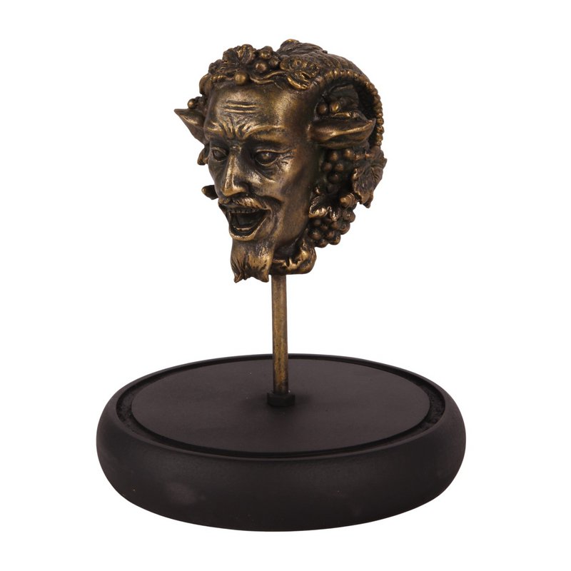 Bacchus-Figur mit Glaskuppel 23 cm