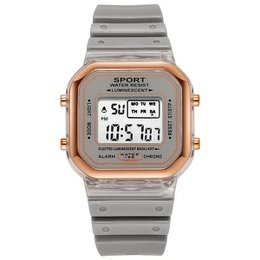 Fashion Brand Student Transparent Electronic Watch Candy Multicolor LED Ladies Sports Waterproof Wirstwatch Clock Gift relógio