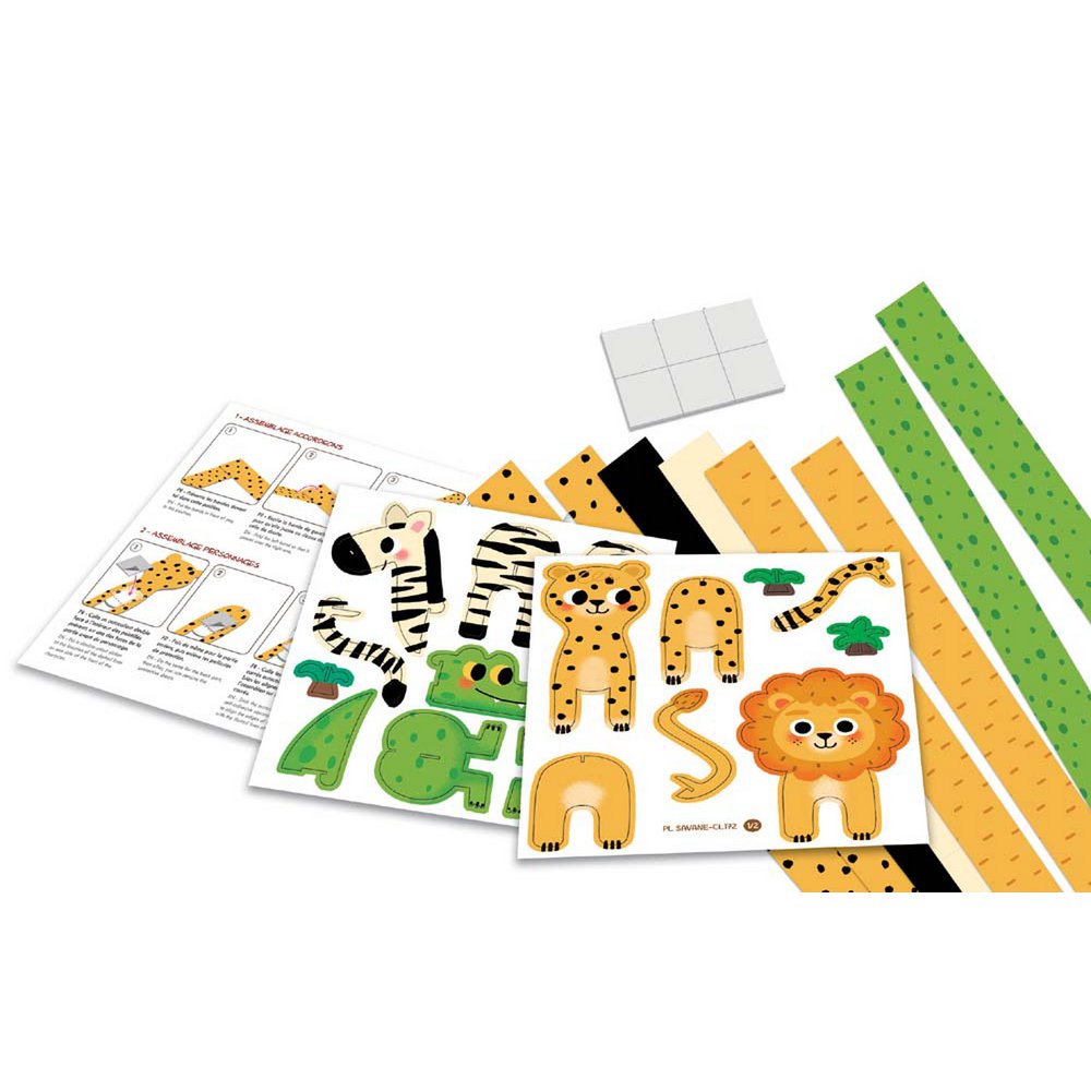 Easy creation, Folding accordions "Animals of the savannah"