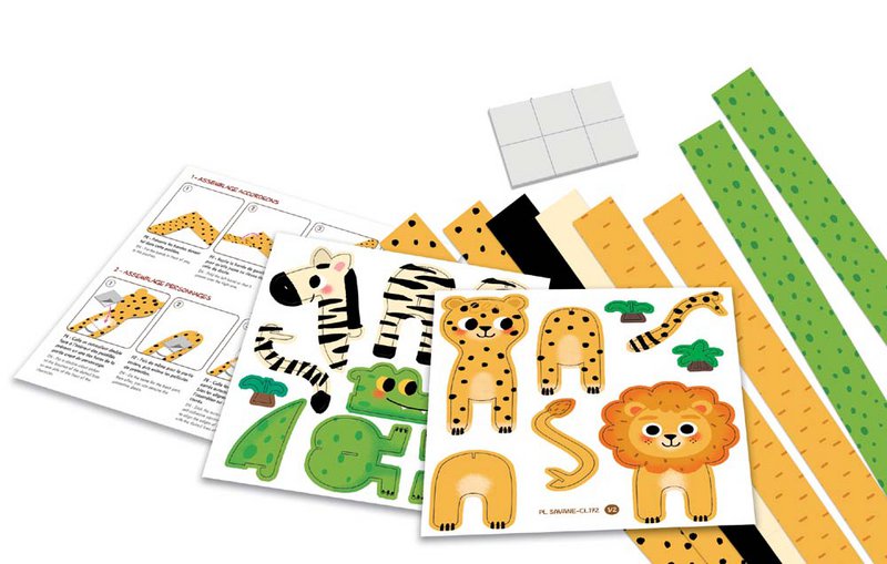 Easy creation, Folding accordions "Animals of the savannah"
