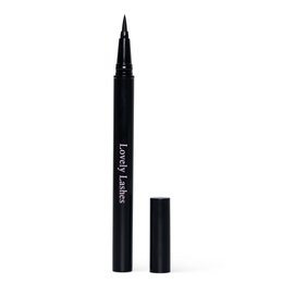 A black liquid eyeliner pen with a precise tip for creating bold, dramatic eye looks. Suitable for all eye shapes and skin tones.