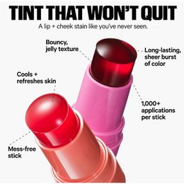 3-i-1 Milk Jelly Tint Facial Blusher Wand Fugtet Langtidsholdbar mat Rouge Cheek Contour Læbestift Sticker Skønhed Makeup