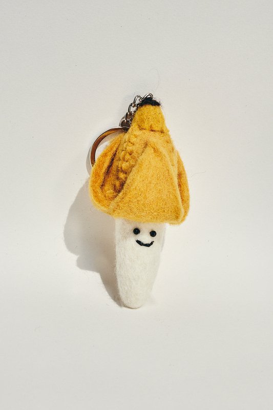 Peeled banana keychain