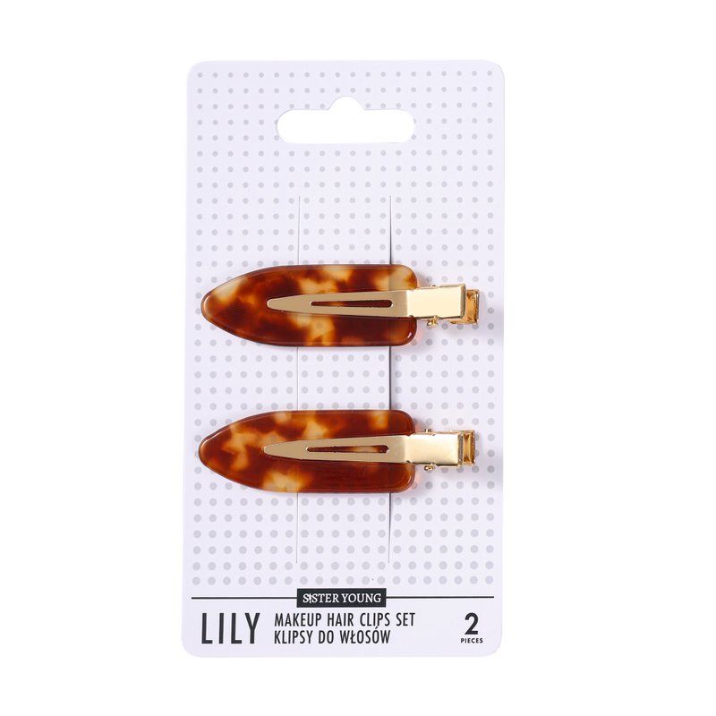 Sister Young l LILY - Set de Pinzas para el Cabello de Maquillaje (2 piezas)
