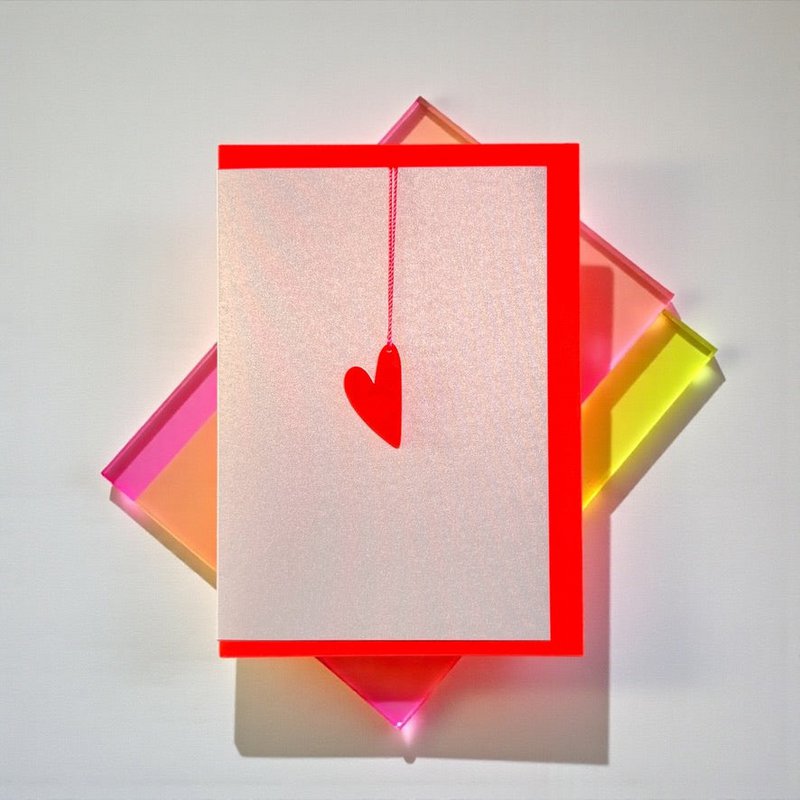 Hang Me Happy * Heart neon red