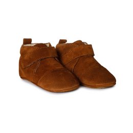 Klassische Wildlederstiefel - Cognac