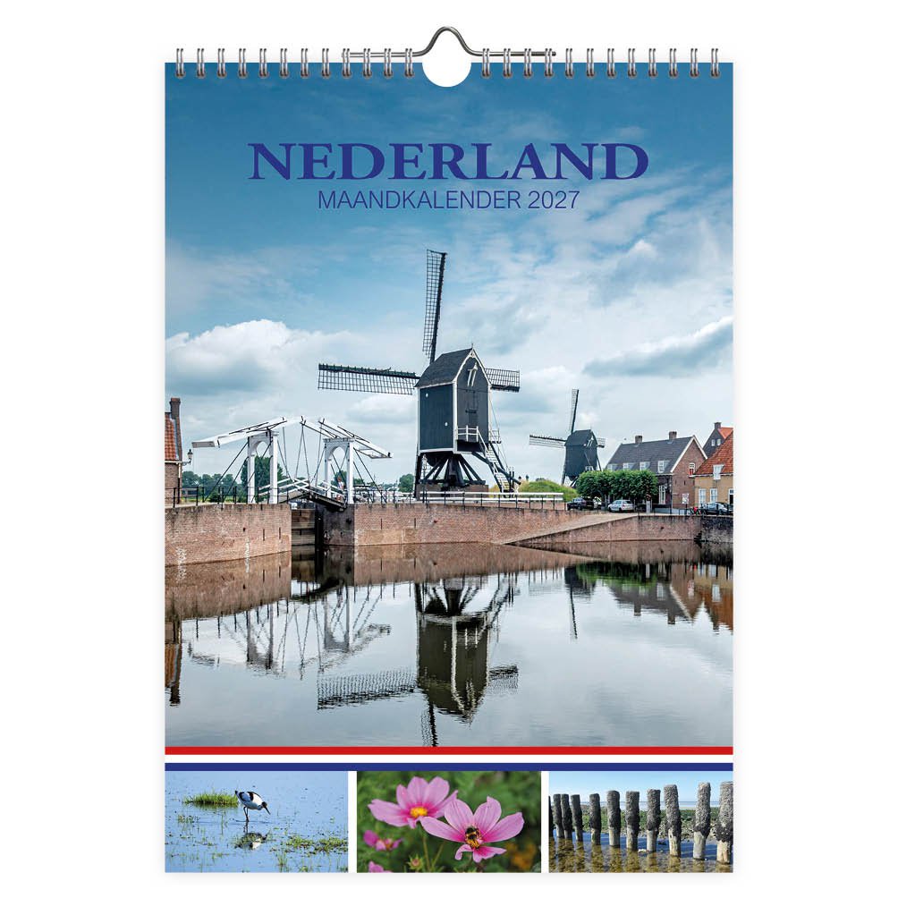 0004 Calendrier mensuel Pays-Bas Moulin à eau 2027