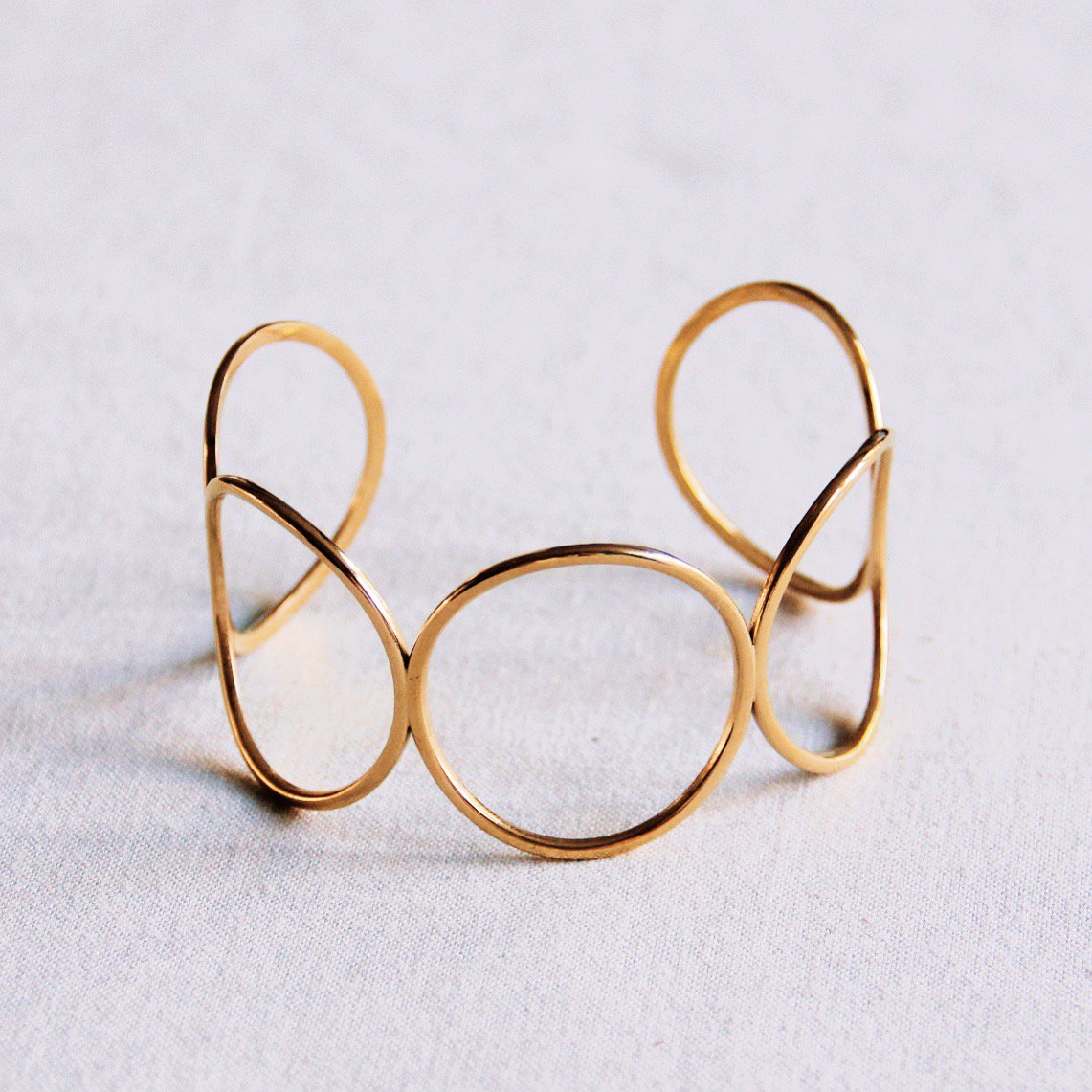 Armring XL rundt - guld