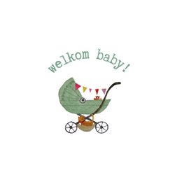 Card Baby Stroller Pink
