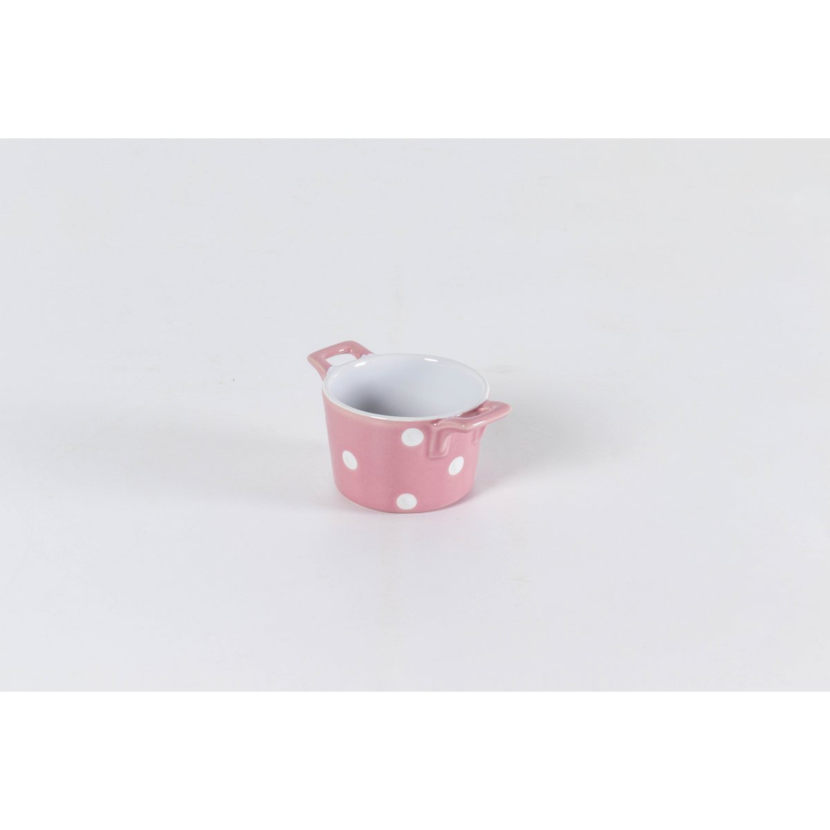 Ramequin rose avec anses & pois Isabelle Rose