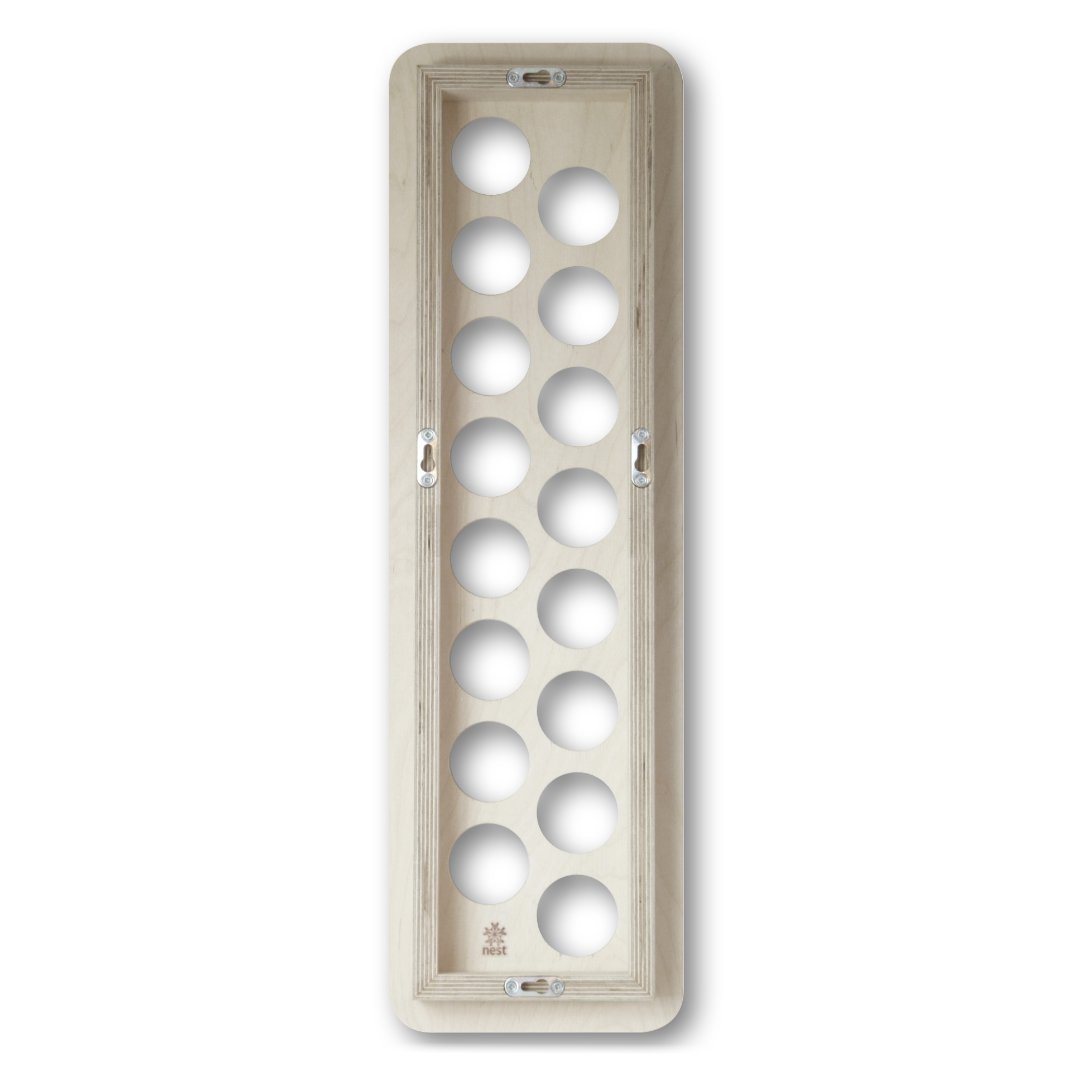 Spice rack white · with 16 glasses · birch plywood · HPL front white