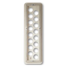 Krydderihylde hvid · med 16 glas · birkekrydsfiner · HPL front hvid