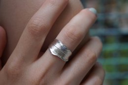 Sølvfjerring, Sterling sølvsmykker, Duefjerbånd, Gave til hende, Fødselsdagsgave til kvinder, Håndlavede smykker