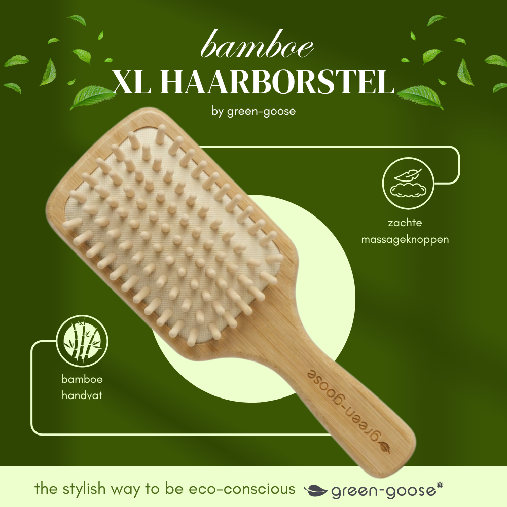 green-goose Brosse à cheveux en bambou XL