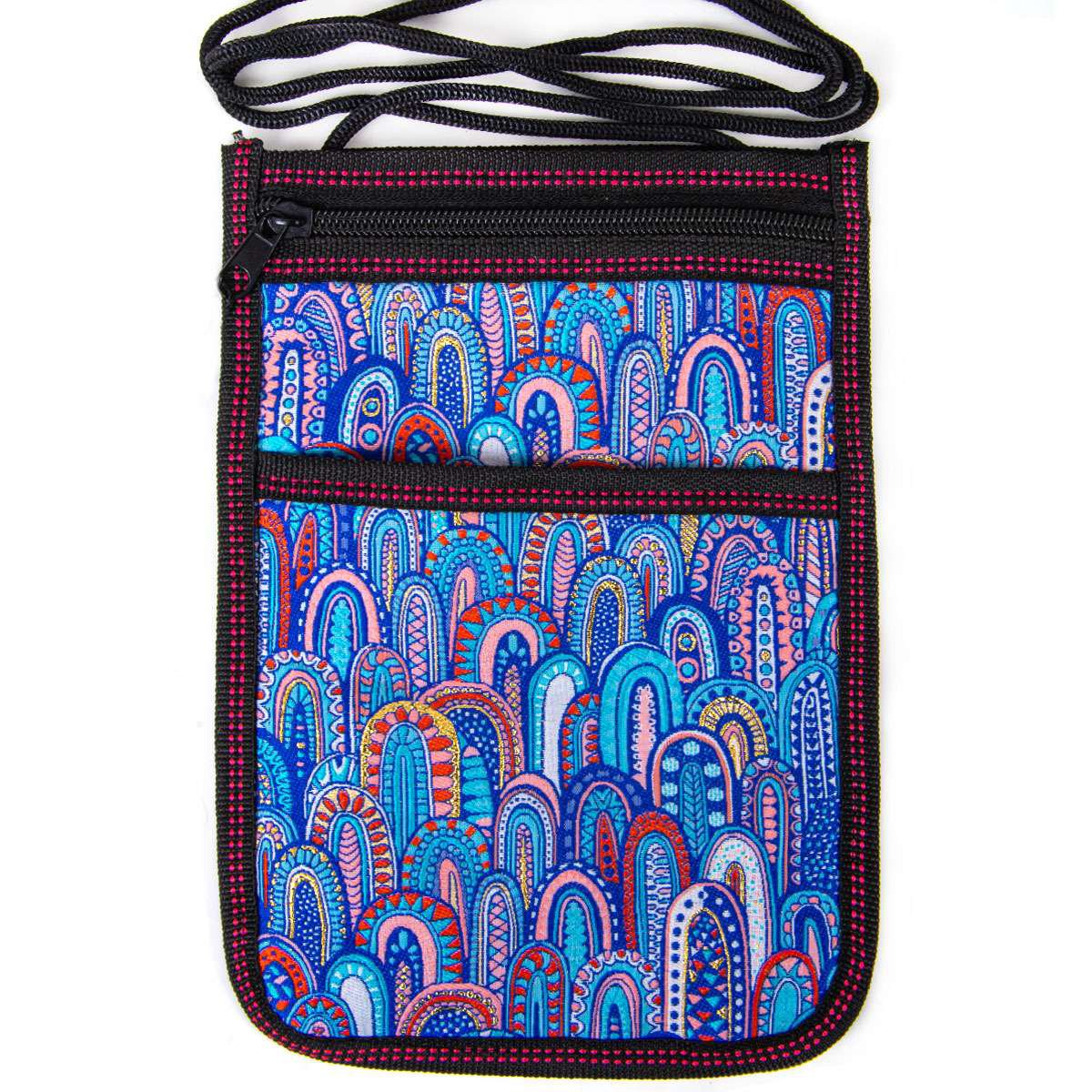 A shoulder bag with boho pattern - cactus - 23.5x15cm