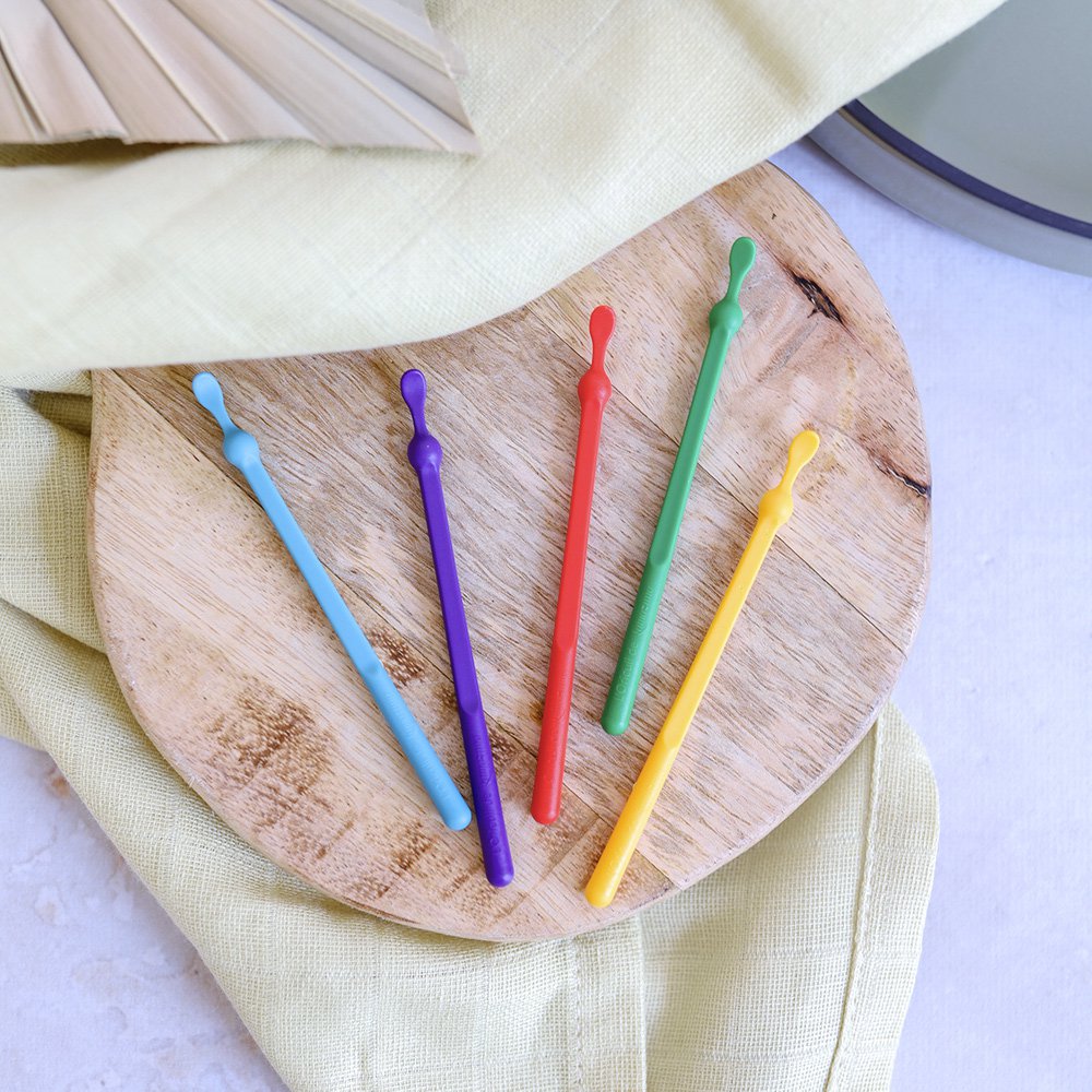 Oriculi in bioplastic - Mix of 4 colors (purple, green, red, yellow)