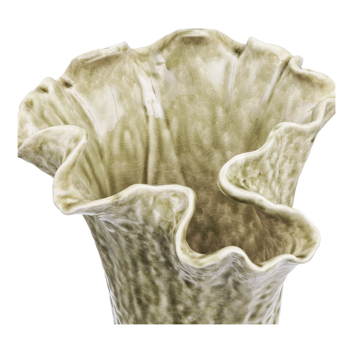 Vase, Keramik, dunkler Sand, ø22x23,5 cm