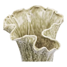 Vase, Keramik, dunkler Sand, ø22x23,5 cm