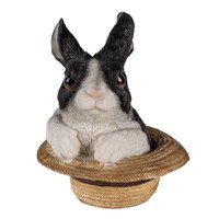 Image rabbit 12x12x14 cm black and white plastic home accessories