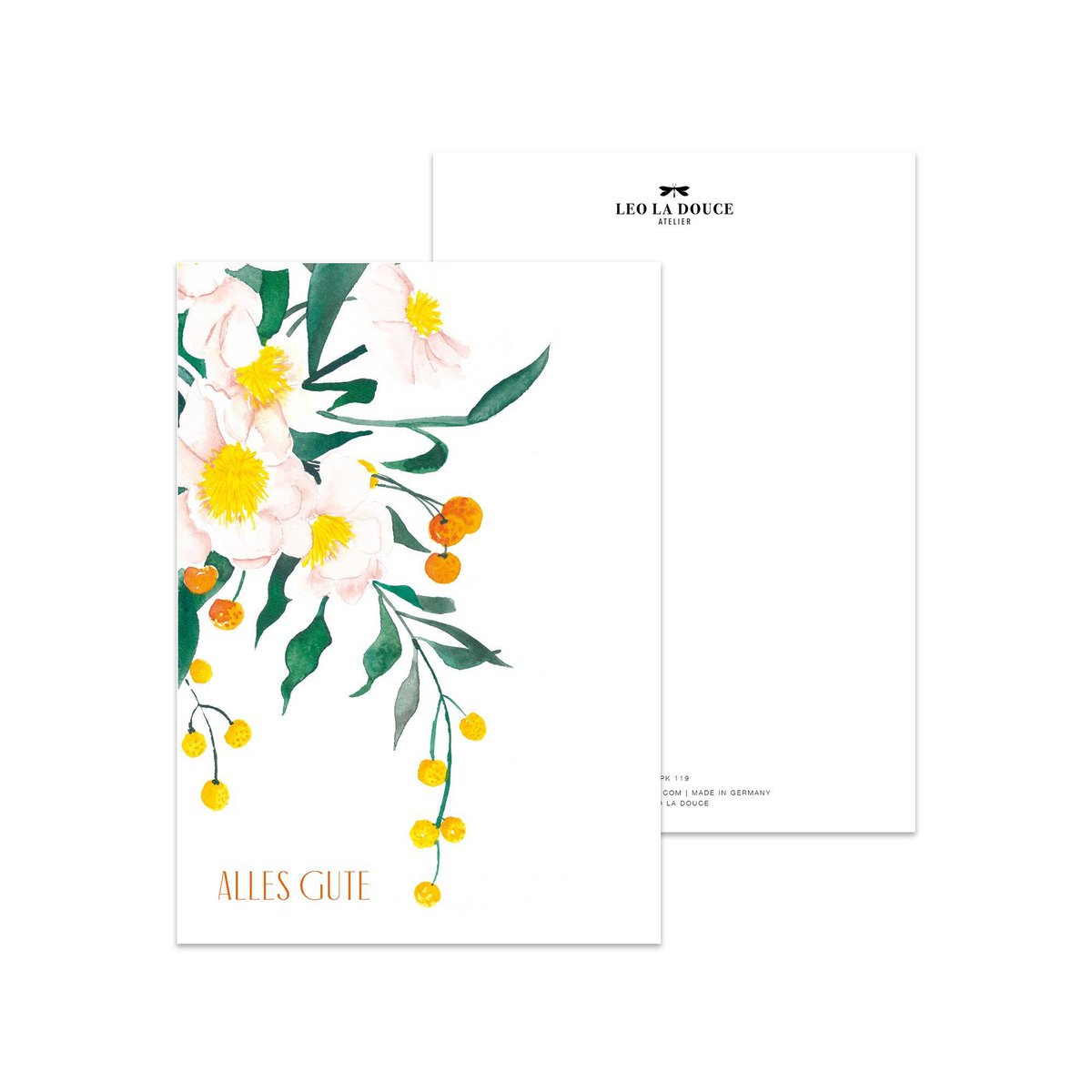 Ansichtkaart - Oranje Bloemen