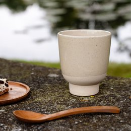 Cup Rutunda M cer sand clay 260ml 10x8,5cm