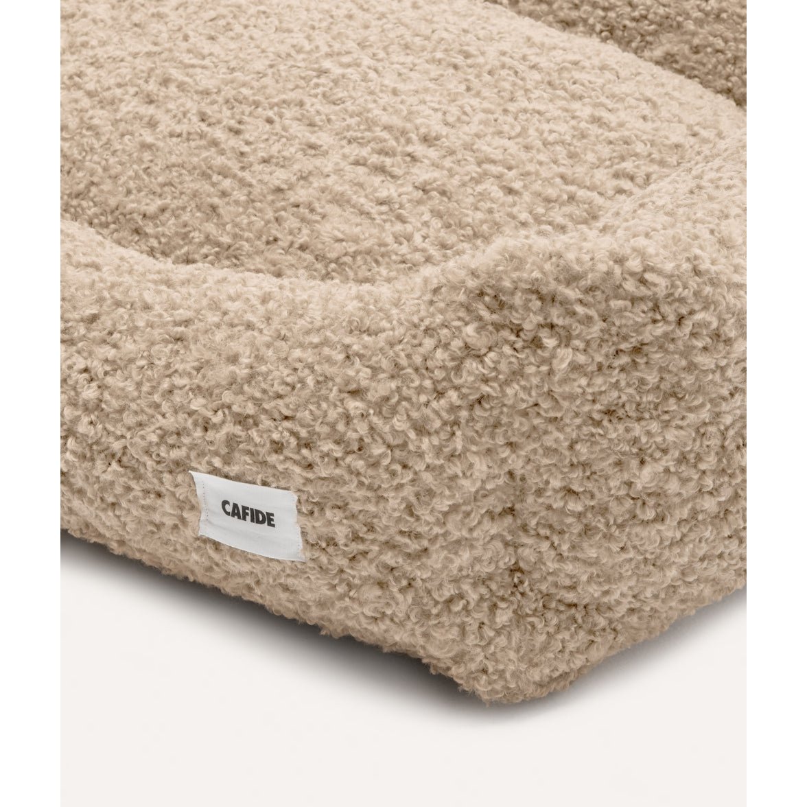 Beige Shearling Dog Bed, Snozy