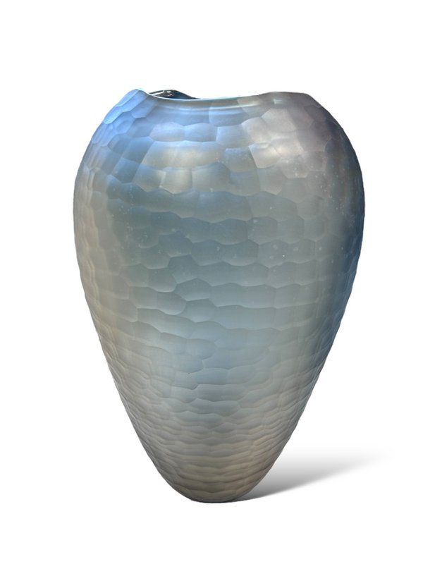 Stor røget grå vase (fiskeskala)