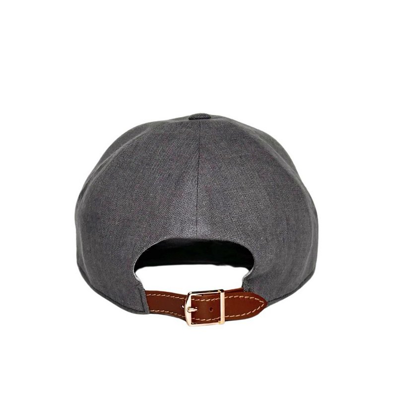Grå linned baseballkasket | Blød struktur minimalistisk hætte | Neutral Tone CacheMio®