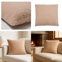 Decorative Cushion Teddy Beige 50x50 cm