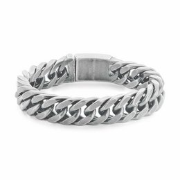 Mat stalen armband groot
