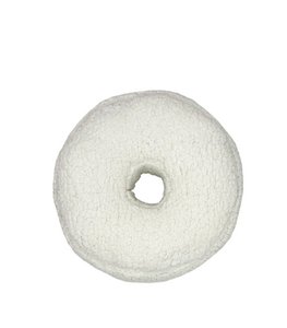 Letter Teddy pillow, white