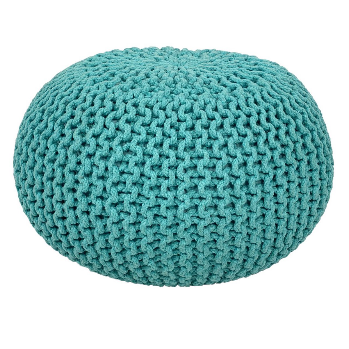 Pouf Ø 55 h 37 h 37 tabouret de tricot siège de planche de sol de pouf durable