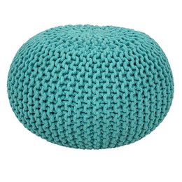 Pouf Ø 55 H 37 H 37 Strickhocker Sitzpouf Bodenkissen nachhaltig