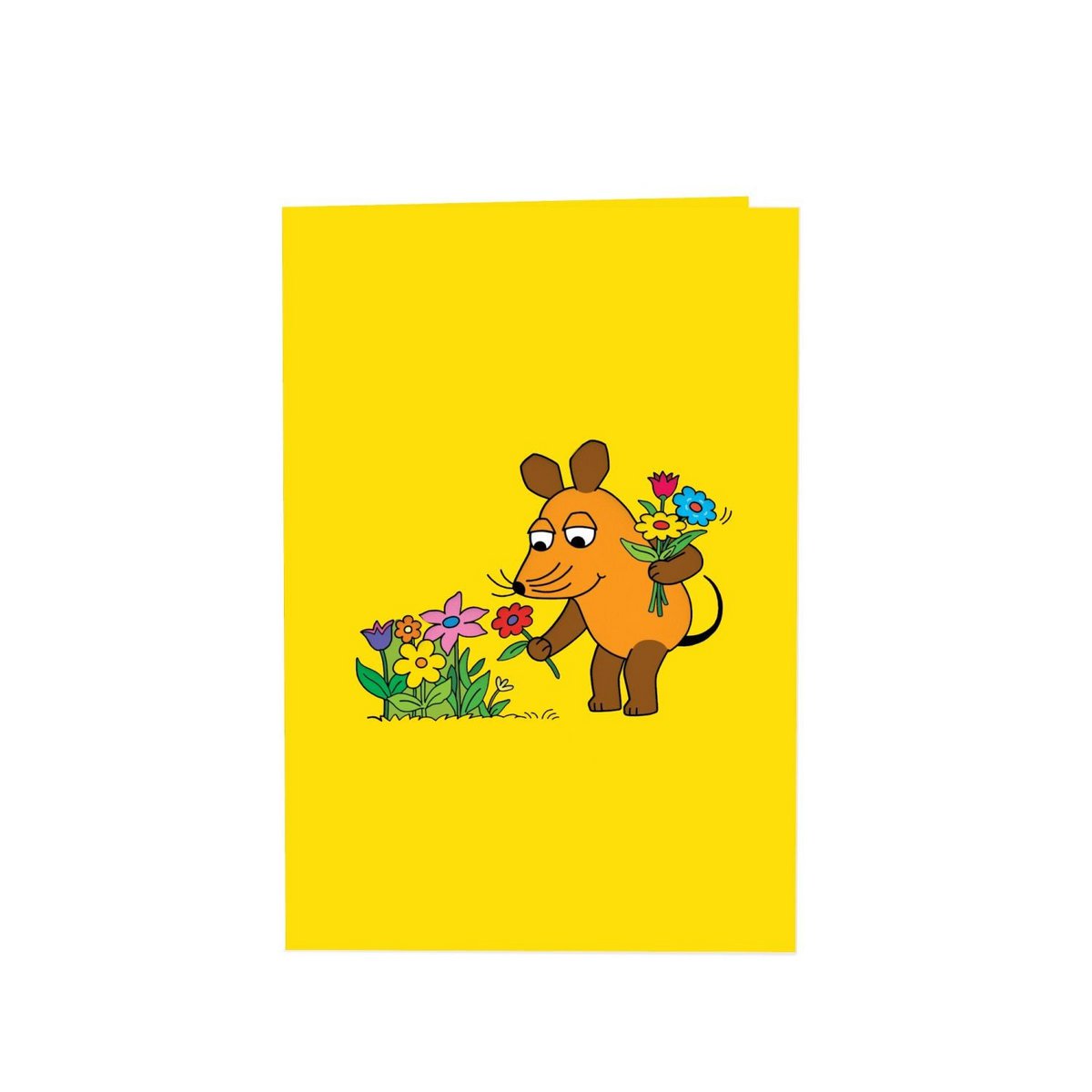 The Mouse® floral greeting pop-up card