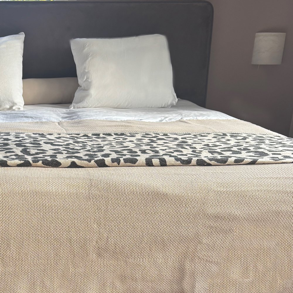 Plaid Plaid Luipaard - Taupe Zwart - 150x250cm