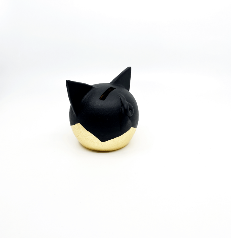 Divided Gold Piggy Bank