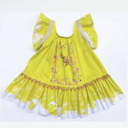 Chartreusse hem gather dress