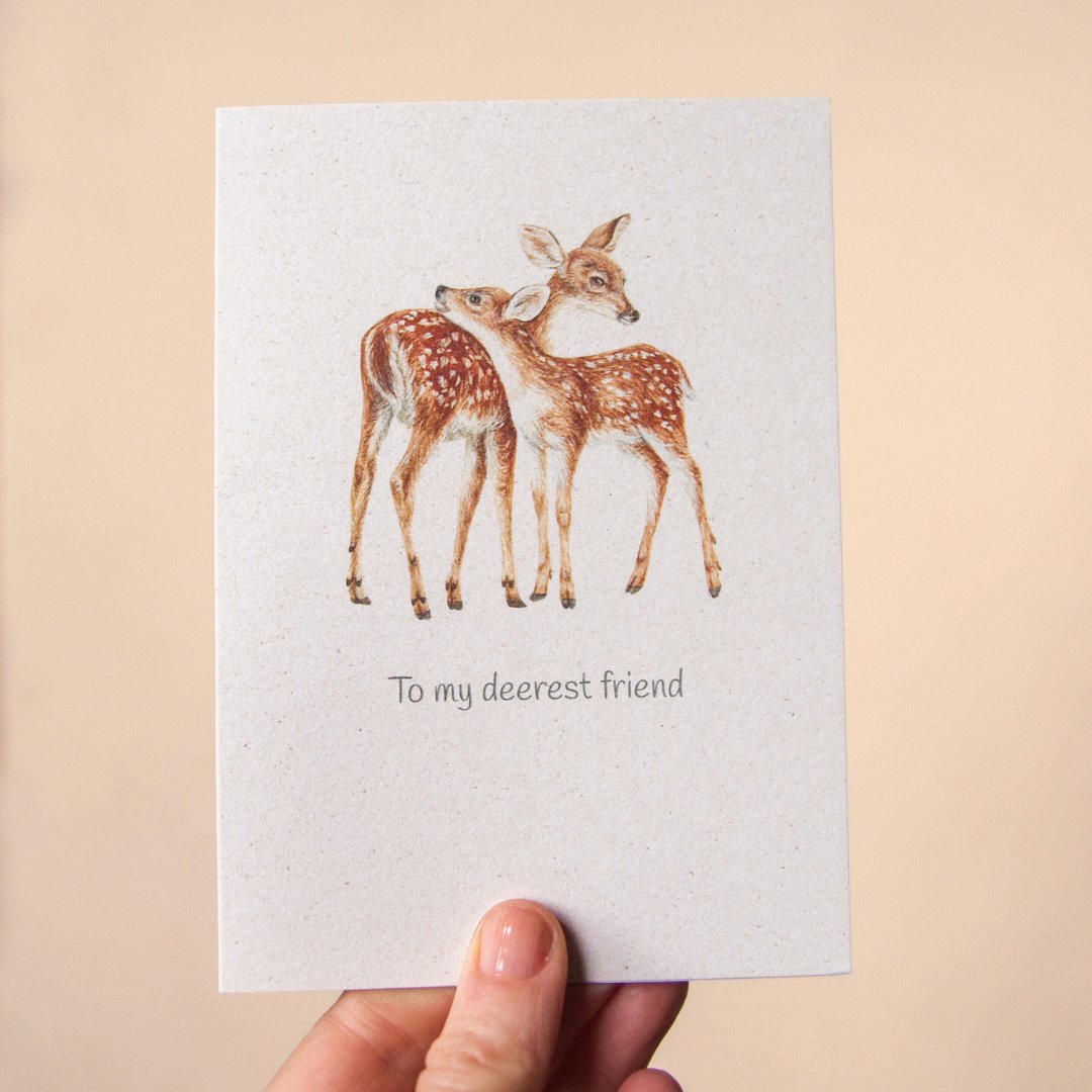 Cute Deer Friendship & Love Give Back Card