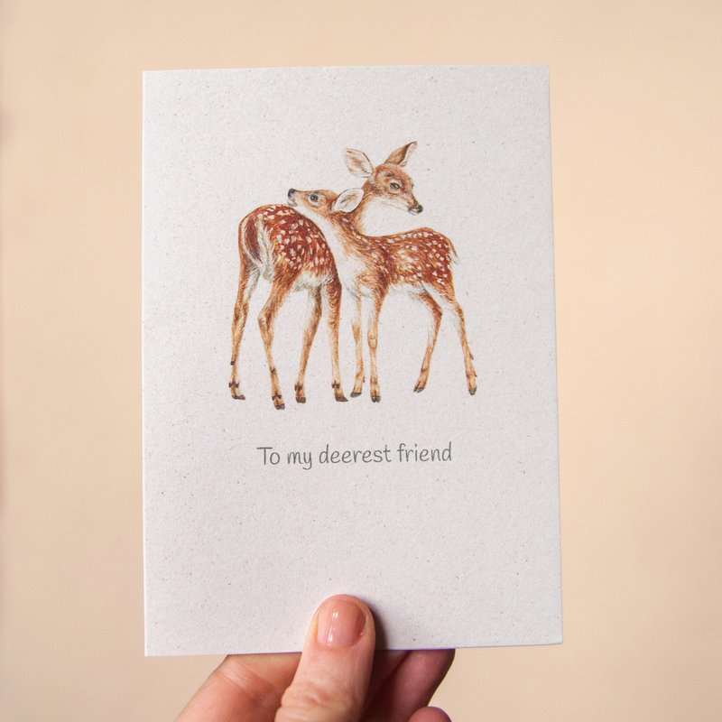 Cute Deer Friendship & Love Give Back Card