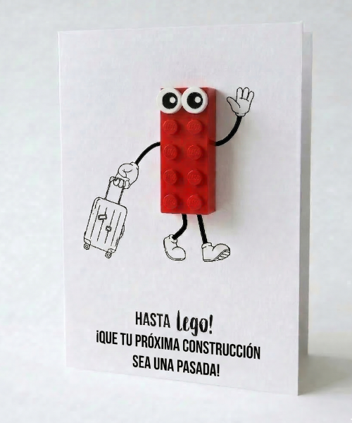 Carte postale Hasta Lego – Brique de construction LEGO