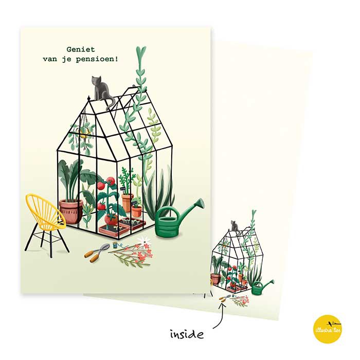 Greeting card Pension Gardening