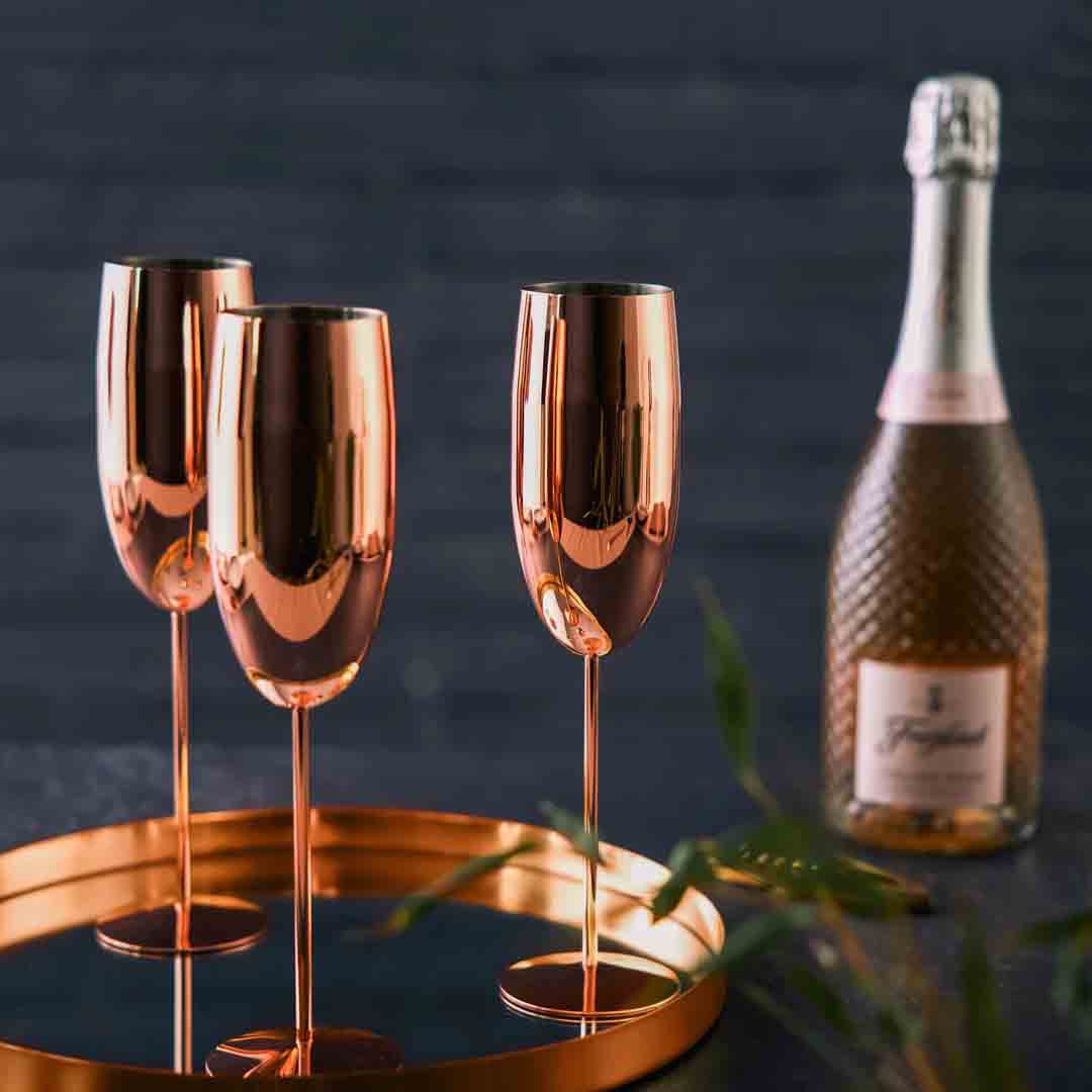 Champagne flute Rose 4x28,5cl