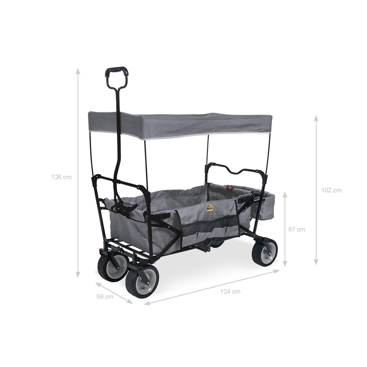 Folding handcart „Paxi”, grey